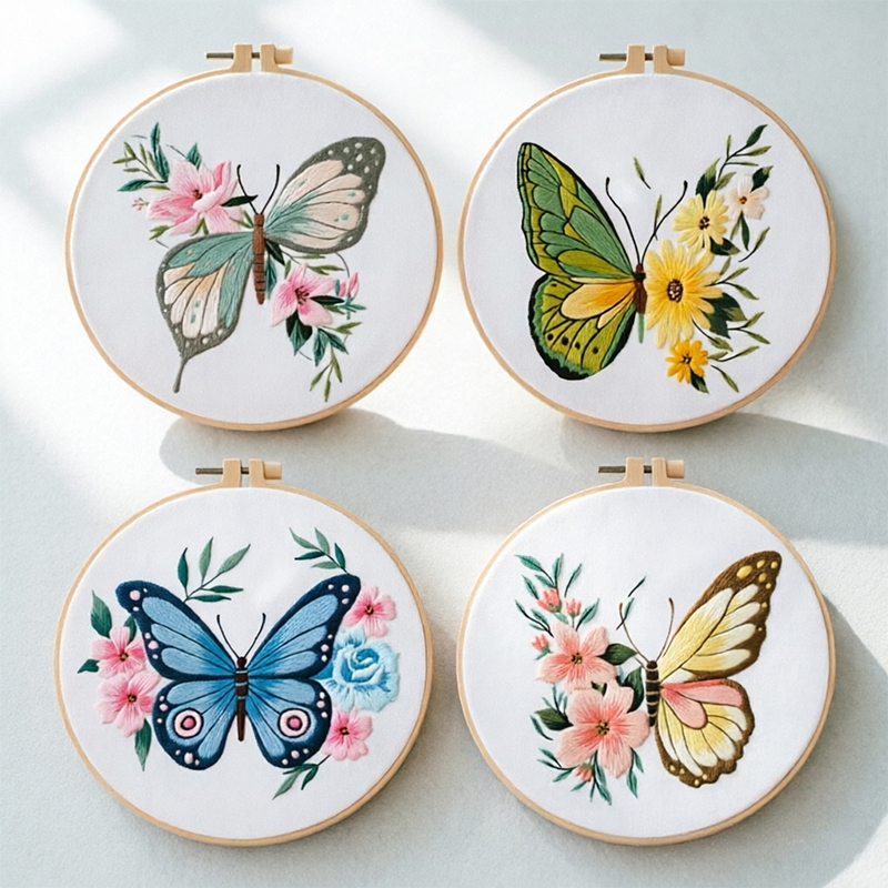 Embroidery Needles - 1 szt. Zestaw do haftowania motyla
