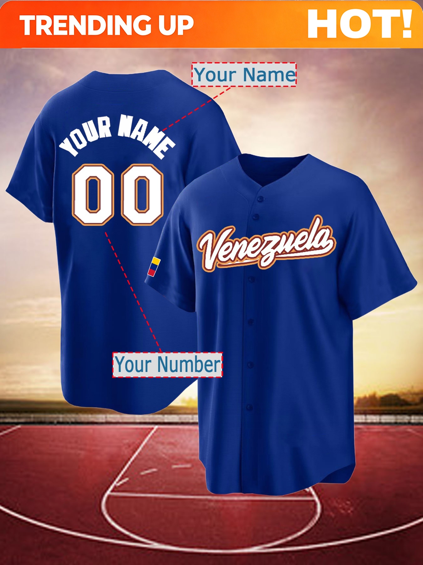 Embroidery Name Designs - Konfigurowalna męska koszulka baseballowa z haftowanym