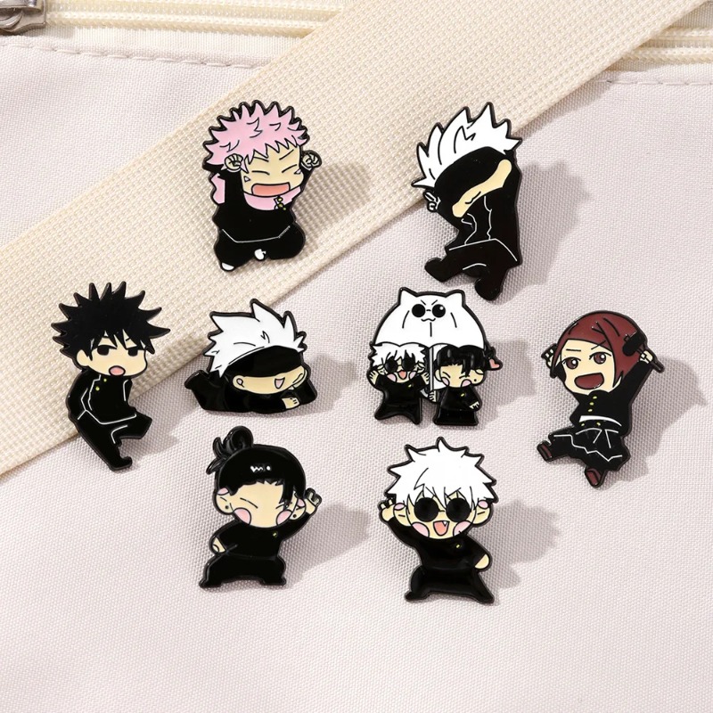 Embroidery Outfit - 8 szt. emaliowanych przypinek anime Itadori