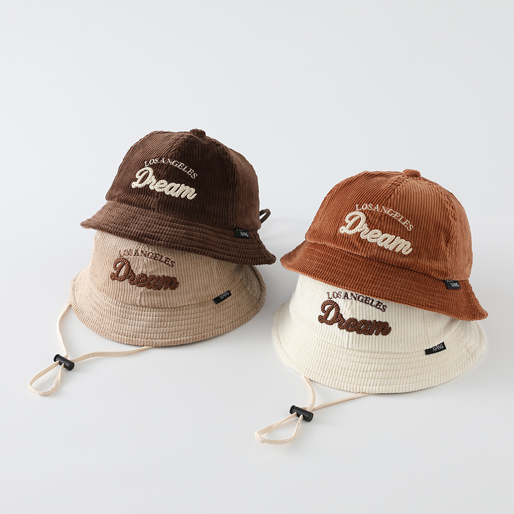 Embroidery Cap - Dziecięcy jednokolorowy kapelusz przeciwsłoneczny dla chłopców,