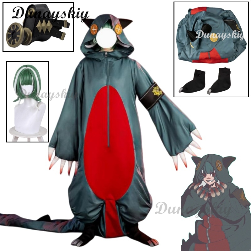 Embroidery Outfit - Strój Cosplay Guita Gachiakuta Peruka Maska