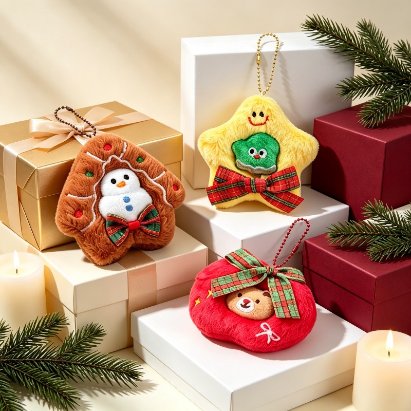 3-pak pluszowych haftowanych o – Embroidery Xmas recenzja i cena