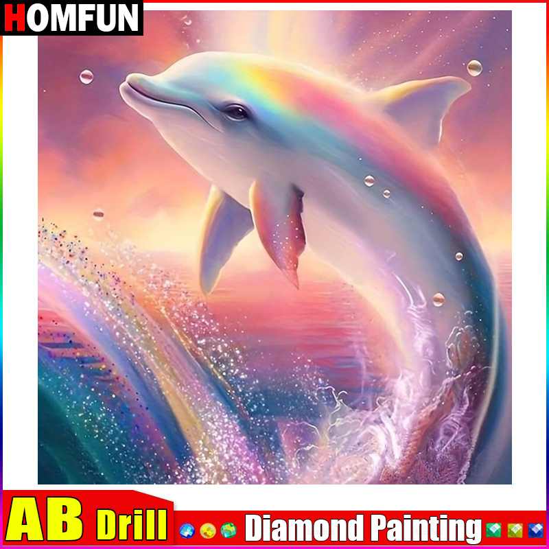 HOMFUN AB pełny haft diamentow – Embroidery Cross Stitch Patterns recenzja i cena
