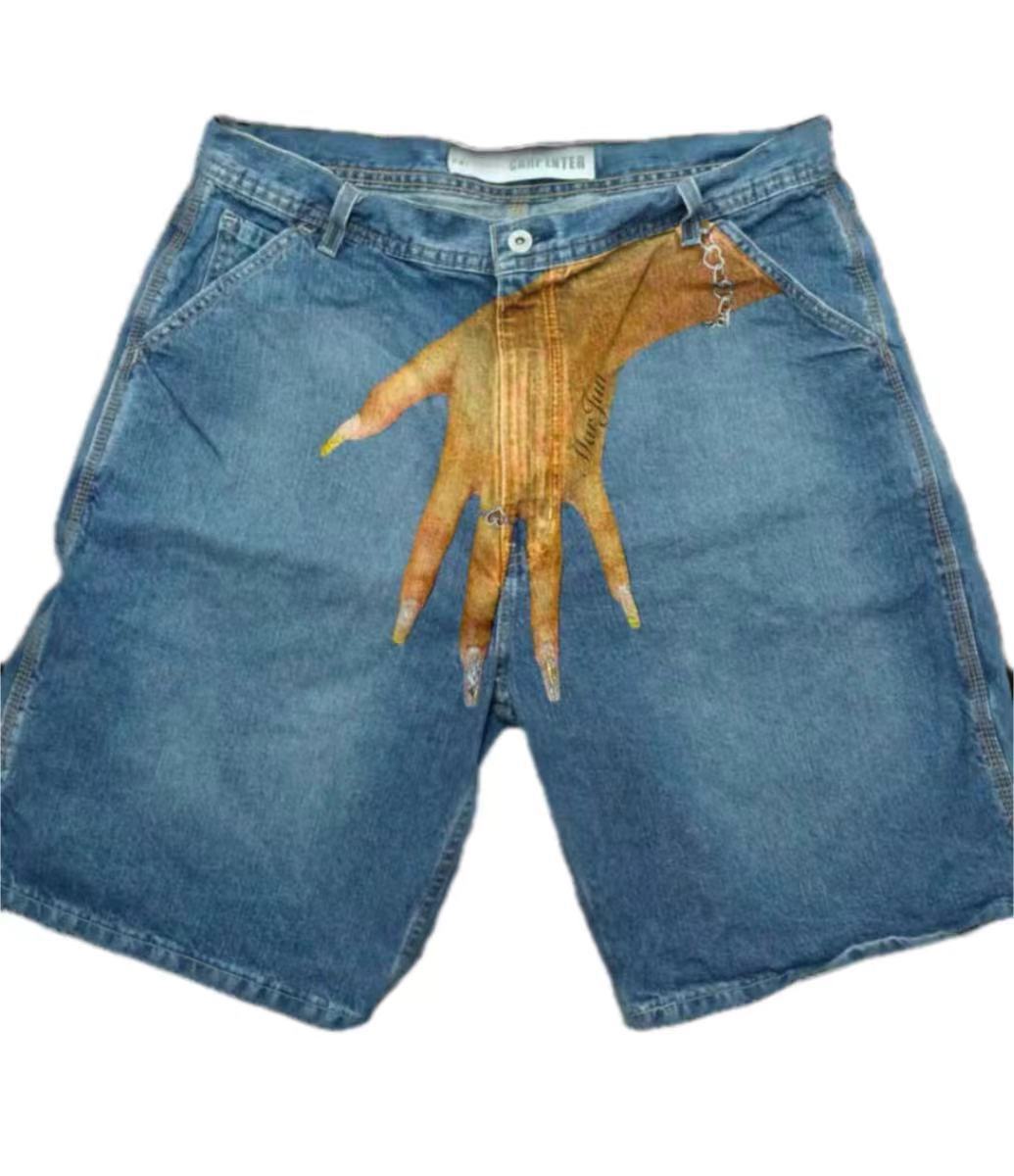 Szorty jeansowe Deeptown Y2k V – Embroidery Jeans recenzja i cena