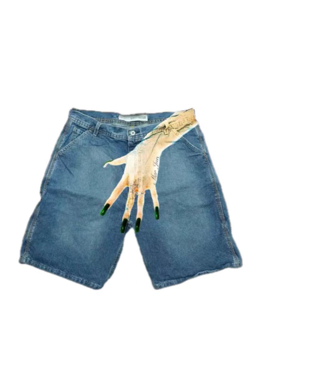 Szorty jeansowe Deeptown Y2k V – Embroidery Jeans recenzja i cena