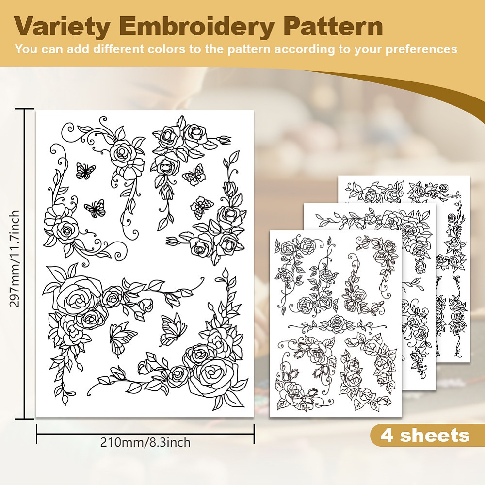 38 szt. Koronkowe wzory w róże – Embroidery Cloth recenzja i cena