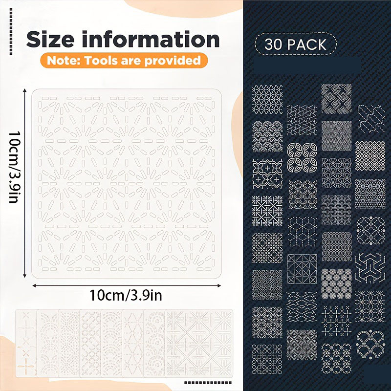 30 szt. Szablonów do haftu DIY – Embroidery Meaning recenzja i cena