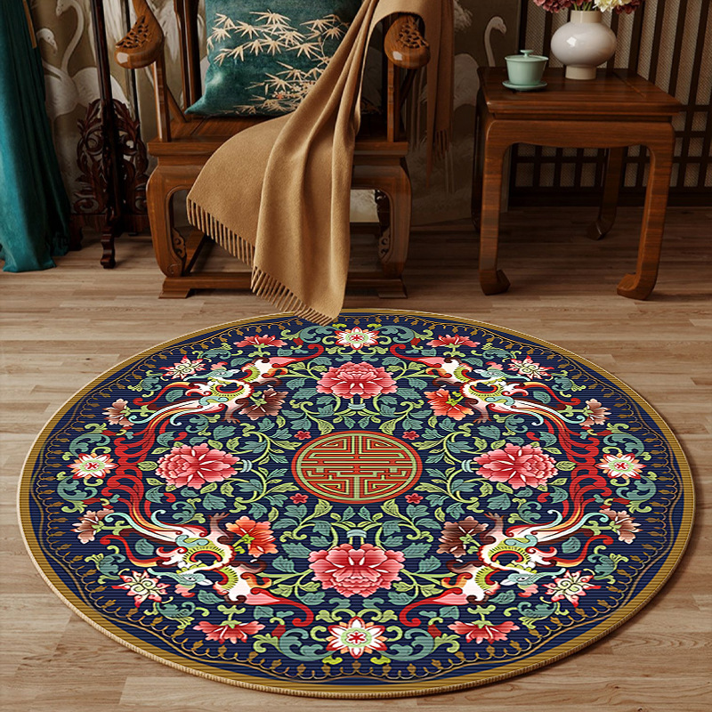 Okrągły dywan w stylu chińskim – Embroidery Online Designs recenzja i cena