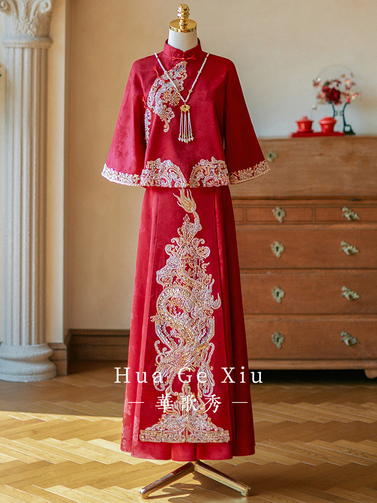 Czerwona chińska suknia ślubna – Embroidery Outfit recenzja i cena